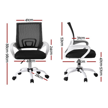 Artiss 2x Office Chair Mesh Computer Gaming Desk Chairs Work Study Mid Back - 0