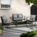 Gardeon Outdoor Sofa Set Lounge Setting Wicker Table and Chairs Garden Patio Furniture-1