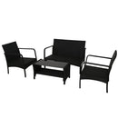Gardeon Outdoor Sofa Set Lounge Setting Wicker Table and Chairs Garden Patio Furniture-4