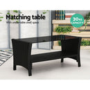 Gardeon Outdoor Sofa Set Lounge Setting Wicker Table and Chairs Garden Patio Furniture-6