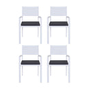 Gardeon 4PC Outdoor Dining Chairs Stackable Aluminum Lounge Chair Patio Furniture-3