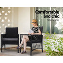 Gardeon 2PC Outdoor Dining Chairs Patio Furniture Wicker Lounge Chair Garden-4