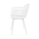 Gardeon 4PC Outdoor Dining Chairs PP Lounge Chair Patio Furniture Garden White-4