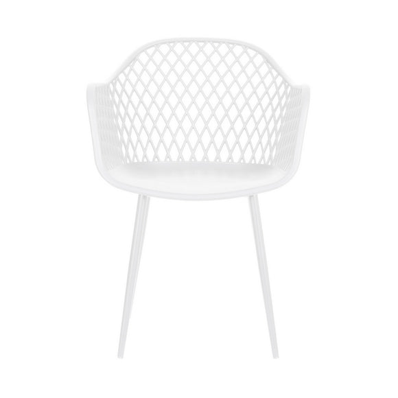 Gardeon 4PC Outdoor Dining Chairs PP Lounge Chair Patio Furniture Garden White