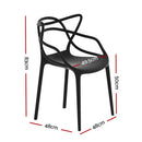 Gardeon 4PC Outdoor Dining Chairs PP Portable Stackable Chair Patio Furniture-2