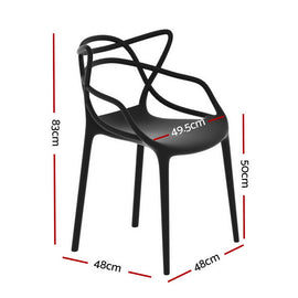 Gardeon 4PC Outdoor Dining Chairs PP Portable Stackable Chair Patio Furniture - 0