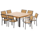 Gardeon Outdoor Dining Set 9 Piece Wooden Table Chairs Setting-3