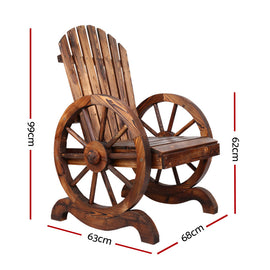 Gardeon Wooden Wagon Chair Outdoor - 0