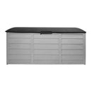 Gardeon Outdoor Storage Box 290L Lockable Organiser Garden Deck Shed Tool Black-3
