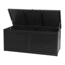 Gardeon Outdoor Storage Box 490L Container Lockable Garden Bench Shed Tools Toy All Black-1