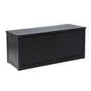 Gardeon Outdoor Storage Box 490L Container Lockable Garden Bench Shed Tools Toy All Black-4