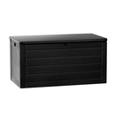 Gardeon Outdoor Storage Box 680L Container Lockable Garden Bench Shed Tool All Black-3