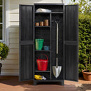Gardeon Outdoor Storage Cabinet Box 173cm Lockable Cupboard Sheds Garage Adjustable Black-1