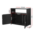 Gardeon Outdoor Storage Cabinet Box Garage Wicker Shed Tools Shelf Chest Garden-3