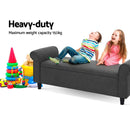 Artiss Storage Ottoman Blanket Box 125cm Arm Linen Grey-3