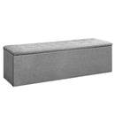 Artiss Storage Ottoman Blanket Box 140cm Linen Grey-1
