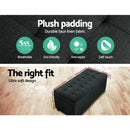 Artiss Storage Ottoman Blanket Box 97cm Linen Charcoal-5