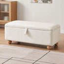 Artiss Storage Ottoman Hidden Bench Velvet Blanket Box Beige 97cm-1