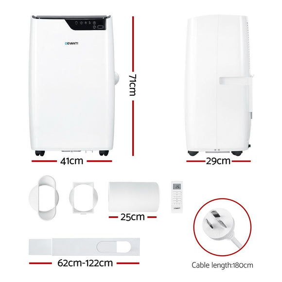 Devanti Portable Air Conditioner Dehumidifier Fan 12000BTU
