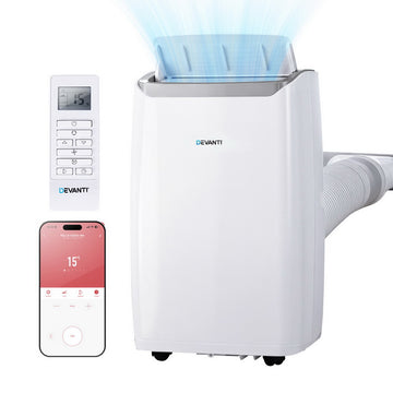 Devanti Portable Air Conditioner Dehumidifier Fan 14000BTU - 0