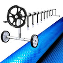 Aquabuddy Pool Cover 500 Micron 8x4.2m Blue Swimming Pool Solar Blanket 5.5m Roller-1
