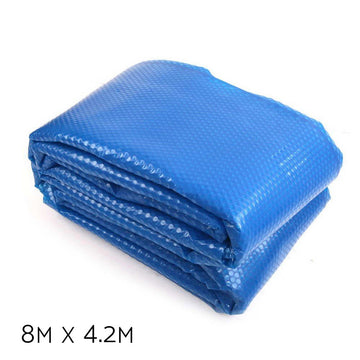 Aqua Buddy Pool Cover 8x4.2m 400 Micron Swimming Pool Solar Blanket Blue - 0