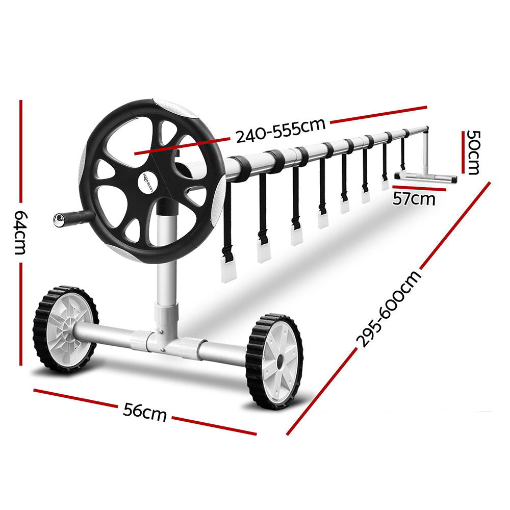 Aquabuddy Pool Cover Roller 5.5m Adjustable Swimming Pool Solar Blanket Reel - 0