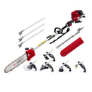 Giantz 4 Stroke Pole Chainsaw Petrol Hedge Trimmer Tree Pruner 12'' 7 In 1-1