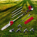 Giantz 4 Stroke Pole Chainsaw Petrol Hedge Trimmer Tree Pruner 12'' 7 In 1-8