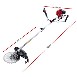 Giantz 2 Stroke Pole Chainsaw Petrol Hedge Trimmer Tree Pruner 7 In 1 - 0