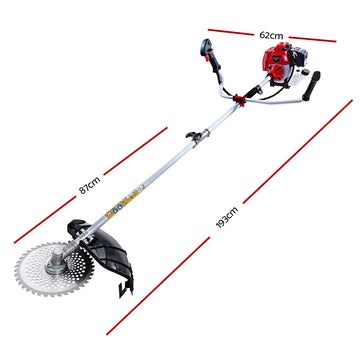 Giantz 2 Stroke Pole Chainsaw Petrol Hedge Trimmer Tree Pruner 7 In 1 - 0