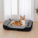 i.Pet Pet Bed Dog Cat Calming Soft Sleeping Comfy Plush Mat Cave Washable Black-7