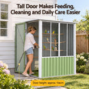 i.Pet Bird Cage Outdoor Aviary 180cm Walk In Access Galvanised Metal Green-5