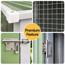 i.Pet Bird Cage Outdoor Aviary 180cm Walk In Access Galvanised Metal Green-8