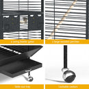 i.Pet Bird Cage Large Jumbo Aviary Budgie Perch Cage Parrot Stand Wheels Corner-6