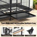 i.Pet Bird Cage Extra Large Aviary 185cm Pet Parrot Cage Castor Wheel Removable Divider-6