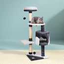 i.Pet Cat Tree 112cm Tower Scratching Post Scratcher Wood Condo House Furniture-8