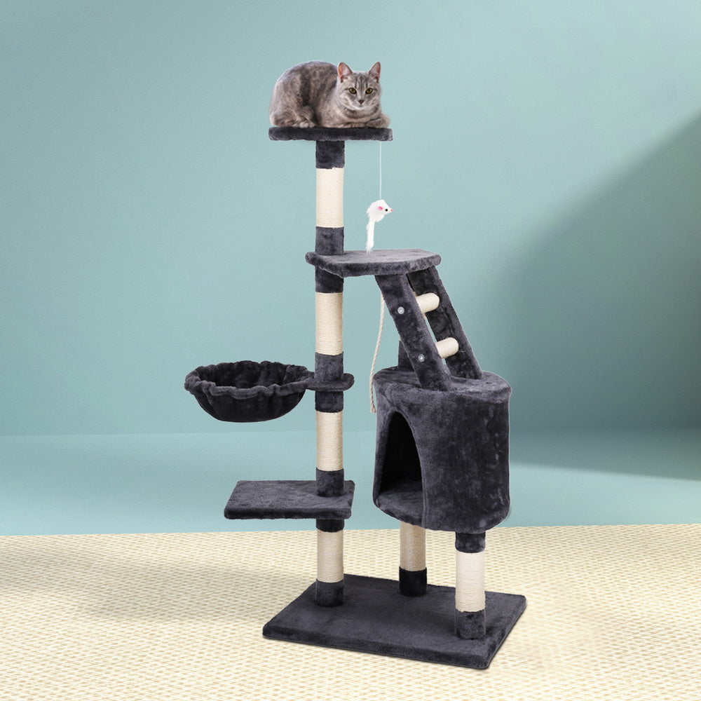 i.Pet Cat Tree 120cm Tower Scratching Post Scratcher Wood Condo House Bed Toys