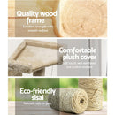 i.Pet Cat Tree 180cm Tower Scratching Post Scratcher Wood Condo House Toys Beige-4