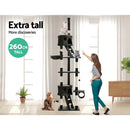 i.Pet Cat Tree 260cm Tower Scratching Post Scratcher Condo House Trees Grey-5
