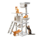 i.Pet Cat Tree 141cm Tower Scratching Post Scratcher Condo Wood House Bed Beige-1