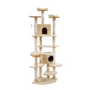 i.Pet Cat Tree 203cm Tower Scratching Post Scratcher Condo Trees House Bed Beige-1
