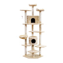 i.Pet Cat Tree 203cm Tower Scratching Post Scratcher Condo Trees House Bed Beige-3