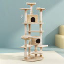 i.Pet Cat Tree 203cm Tower Scratching Post Scratcher Condo Trees House Bed Beige-8