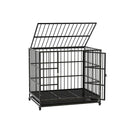 i.Pet Dog Cage Crate Large Puppy Cat Anti-Bite Pet Kennel Wheels w/Tray Metal-1