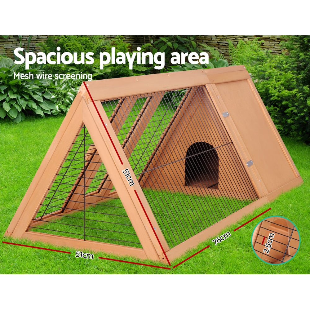 i.Pet Rabbit Hutch 119cm x 51cm x 44cm Chicken Coop Large Run Wooden Cage Outdoor