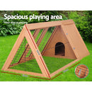 i.Pet Rabbit Hutch Chicken Coop 119cm x 51cm x 44cm Chicken Coop Large Run Wooden Cage Outdoor-7