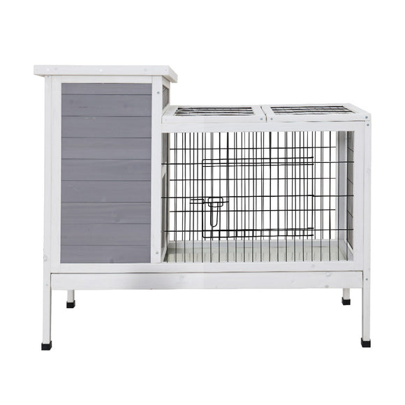 i.Pet Rabbit Hutch Chicken Coop 97cm x 49cm x 86cm Chicken Coop Large Run Wooden Outdoor Cage House