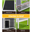 i.Pet Rabbit Hutch Chicken Coop 97cm x 49cm x 86cm Chicken Coop Large Run Wooden Outdoor Cage House-6