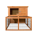i.Pet Chicken Coop Rabbit Hutch 96cm x 96cm x 100cm Large Chicken Coop Run Wooden Cage Outdoor House-3
